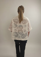 Roselyne - Blouse fleurie translucide