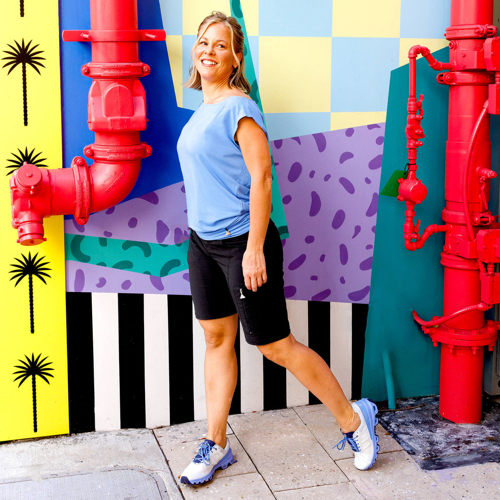 Marie-Belle - High-waisted multisport shorts