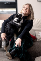 Léna - Chandail côtelé à col montant