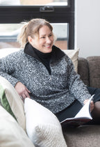 Charlie - Long-sleeved bouclé sweater with zip