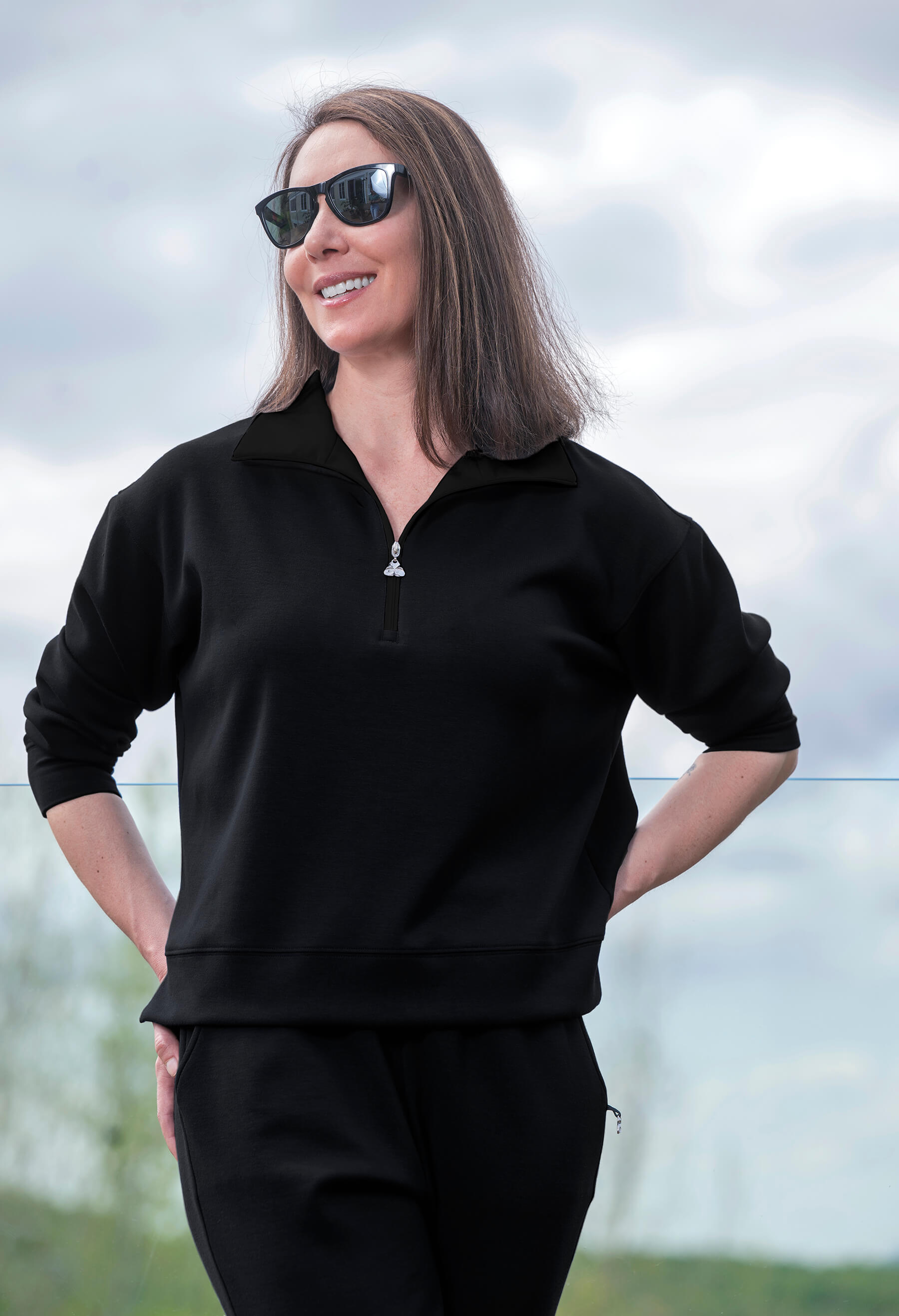 Charlie - long-sleeved zip-up sweater