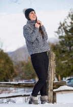 Charlie - Long-sleeved bouclé sweater with zip
