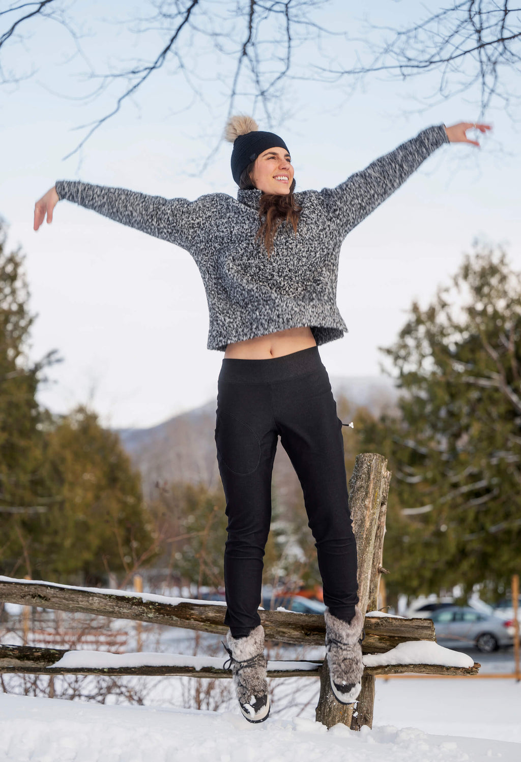 Charlie - Long-sleeved bouclé sweater with zip