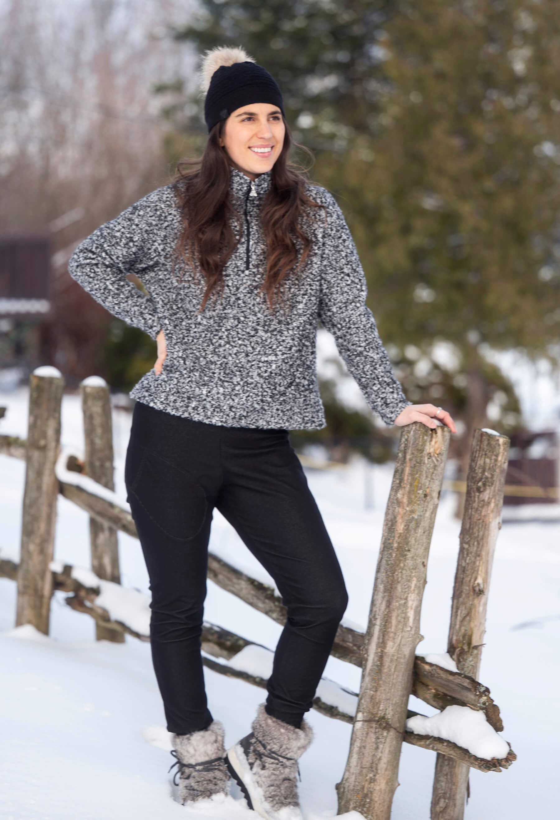 Charlie - Long-sleeved bouclé sweater with zip