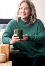 Danie - Chandail ample à manches longues et col montant