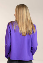 Julia - Short, structured jacket in Ponte de Roma fabric with side pockets 