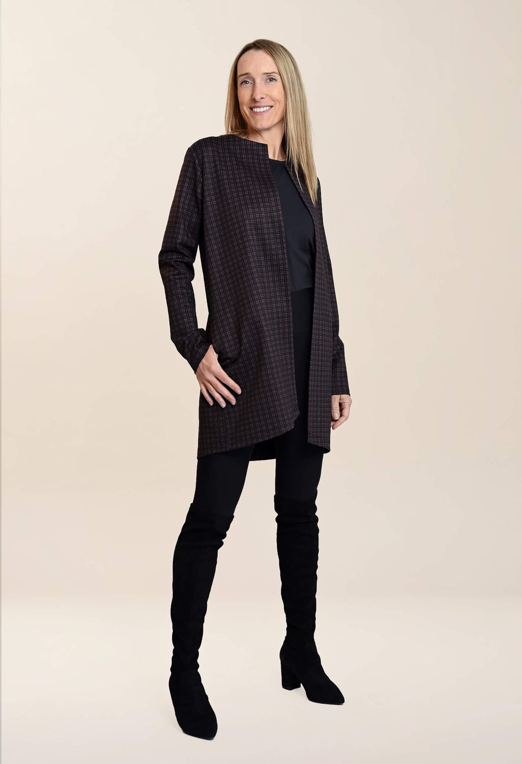 Juliana- Veste longue et élégante avec poches latérales