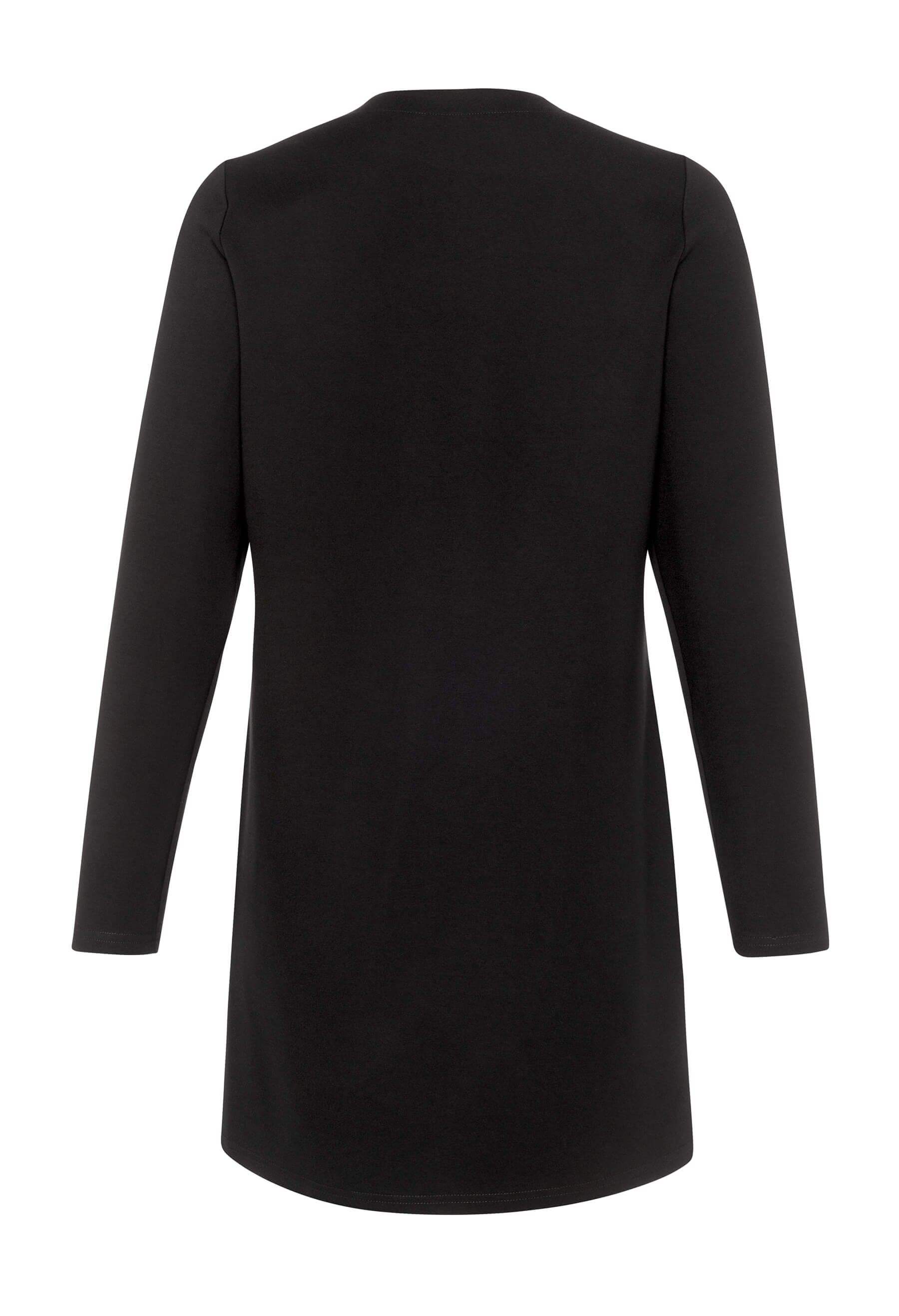 Juliana- Veste longue et élégante avec poches latérales noire