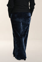 Kelly - Wide-leg fluid velvet trousers