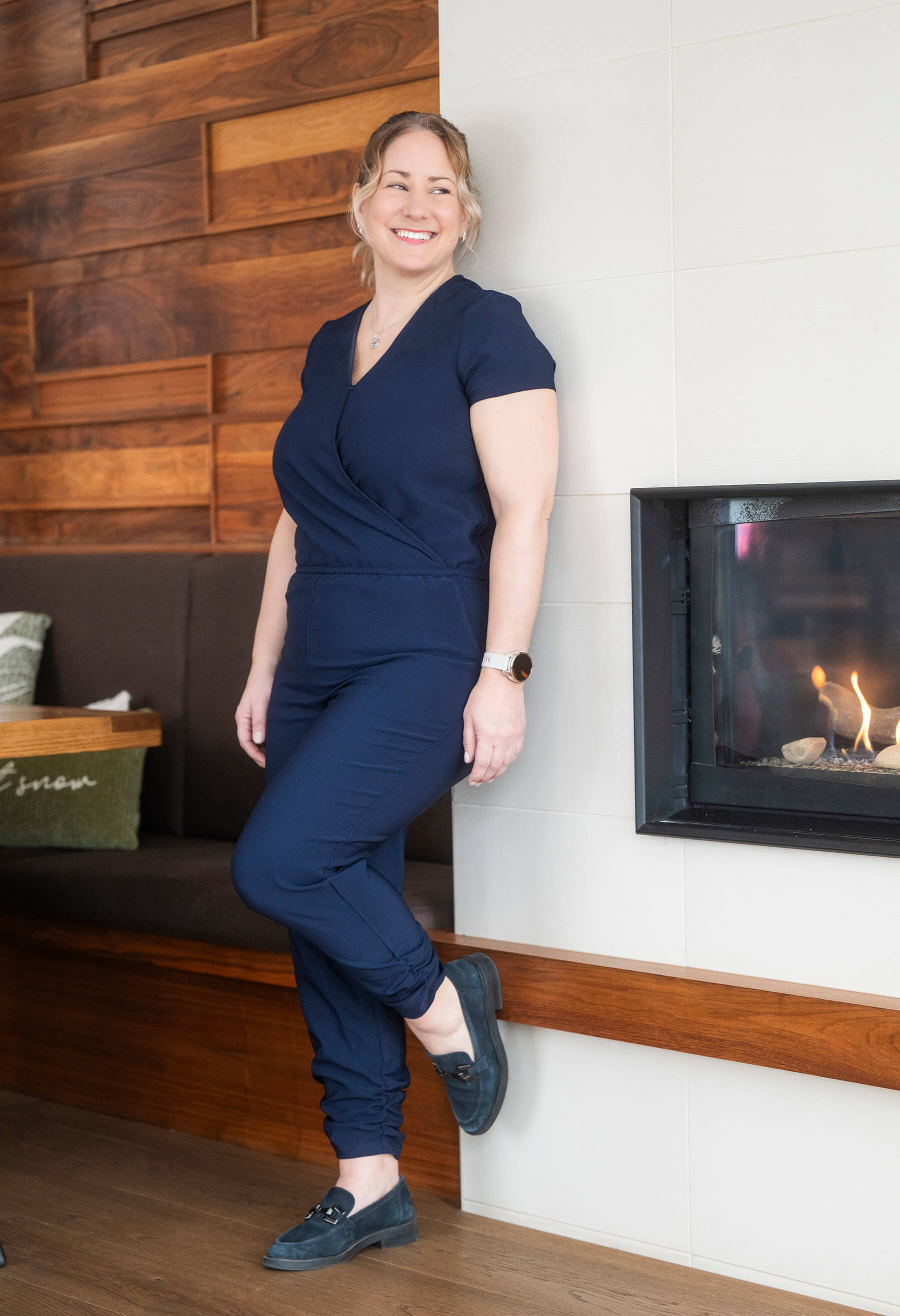 Maéva - One-piece jumpsuit with wrap neckline