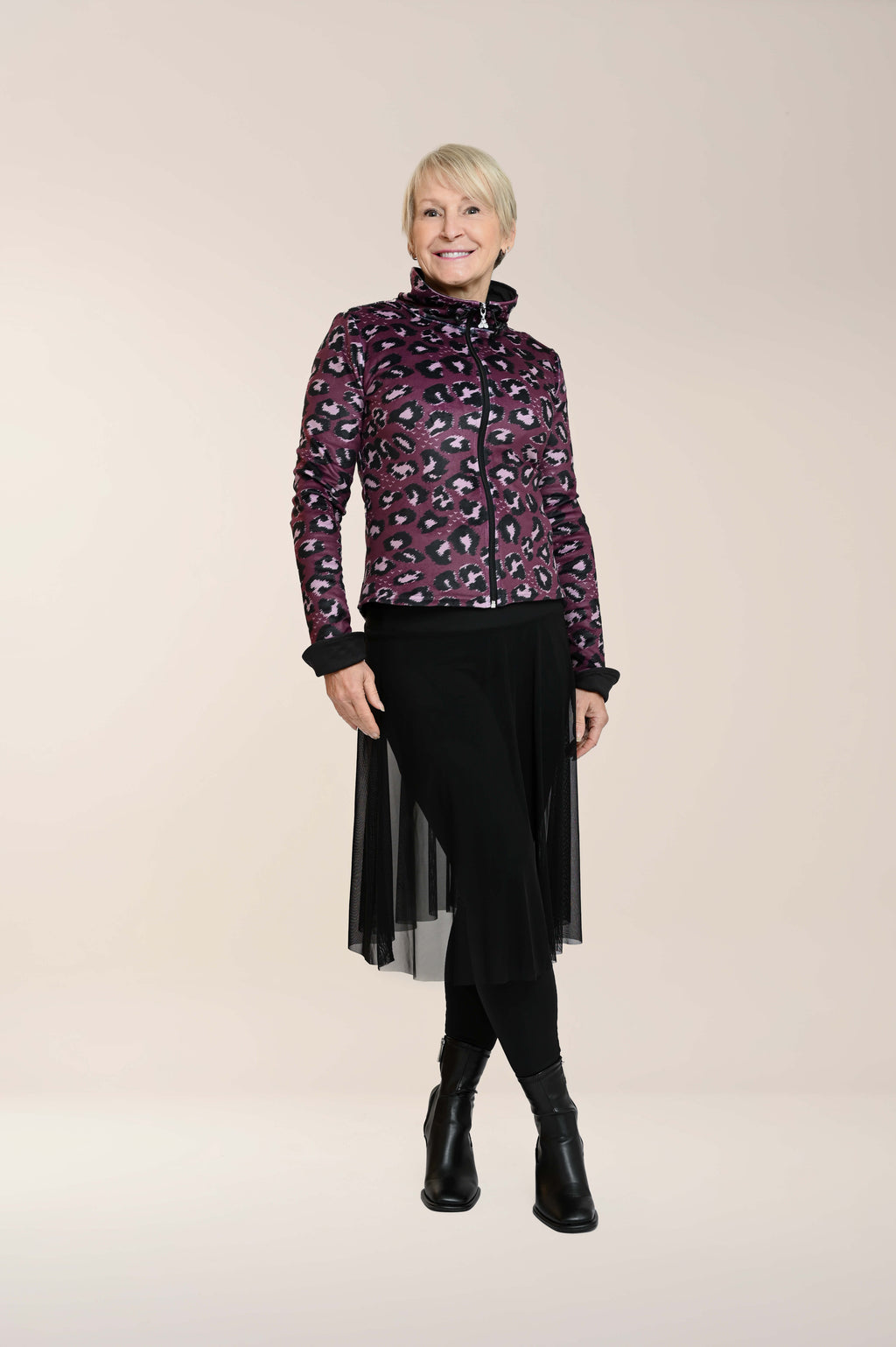 Maria - Jacket with feline pattern