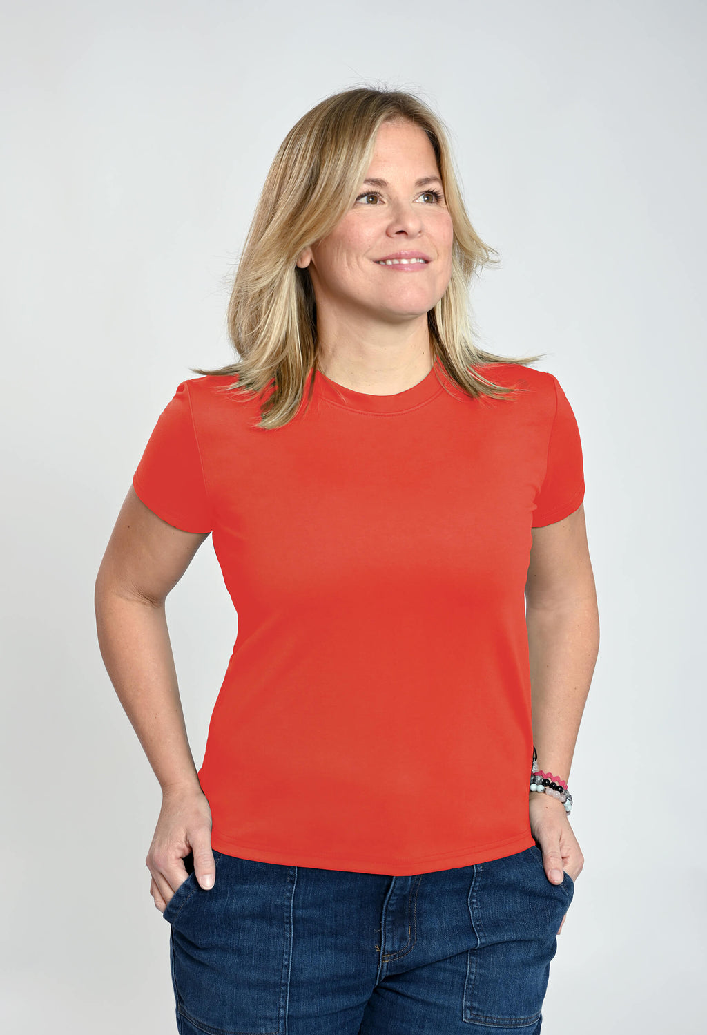 Nadia - Short-sleeved sweater in PDR