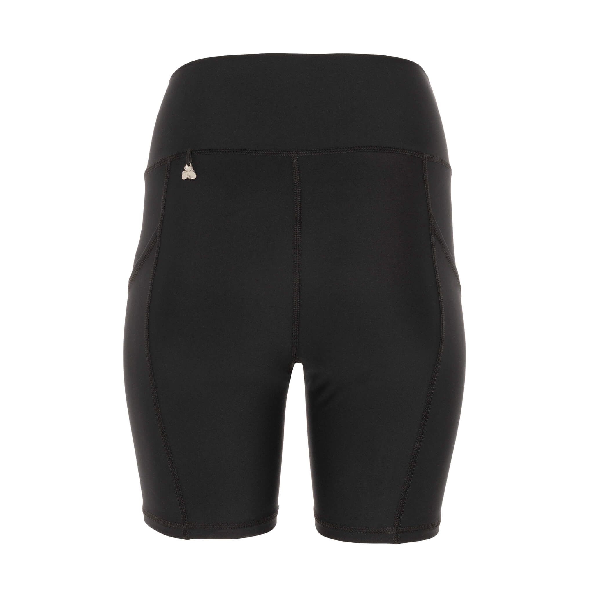 Nelly - Short long à taille haute avec poches - Longueur 6 pouces noir