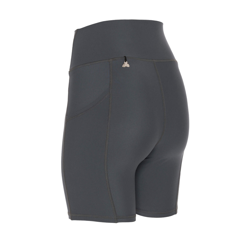 Nelly - Short long à taille haute avec poches - Longueur 6 pouces noir