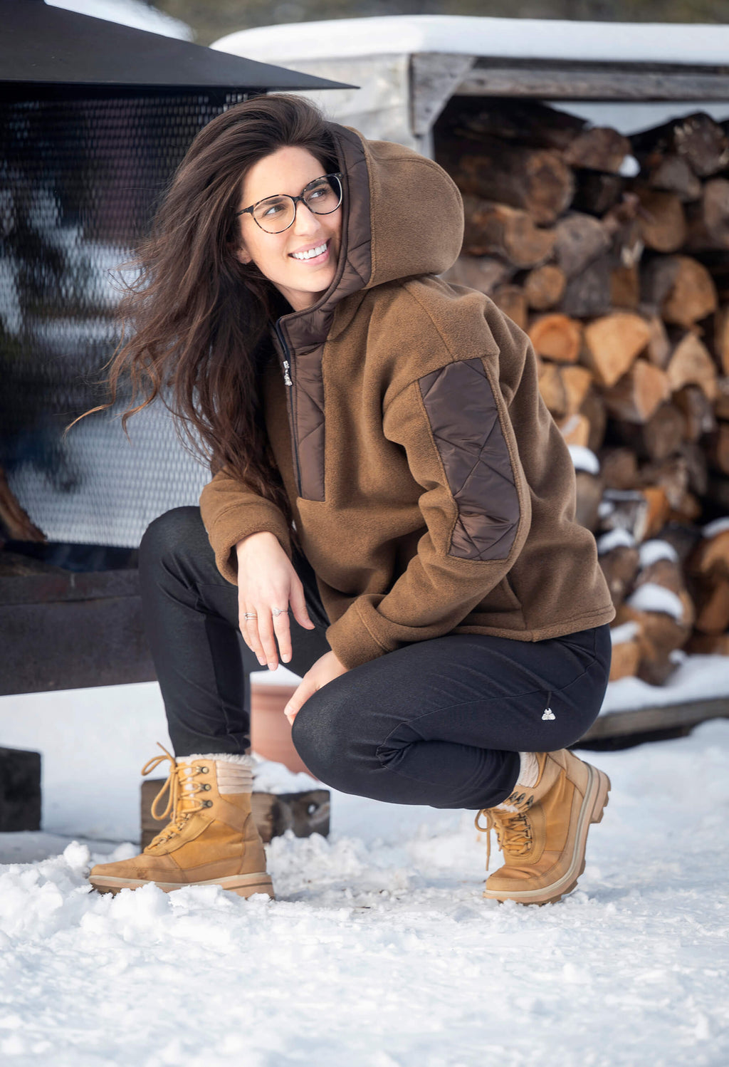 Nita - Fleece coat with hood