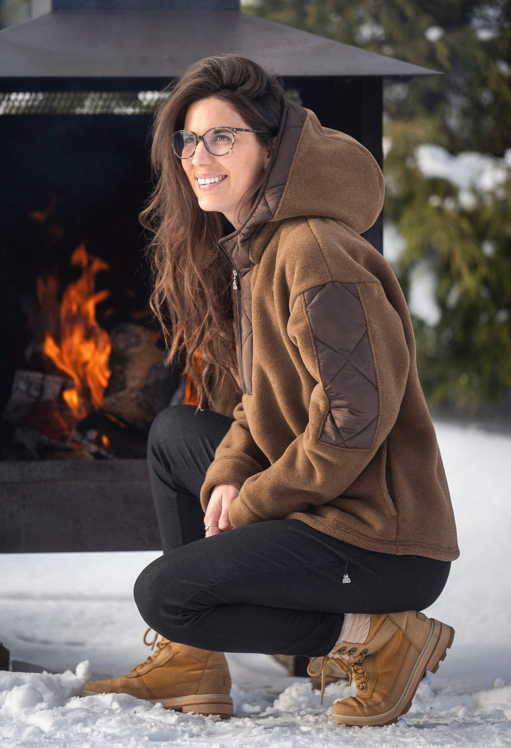 Nita - Fleece coat with hood