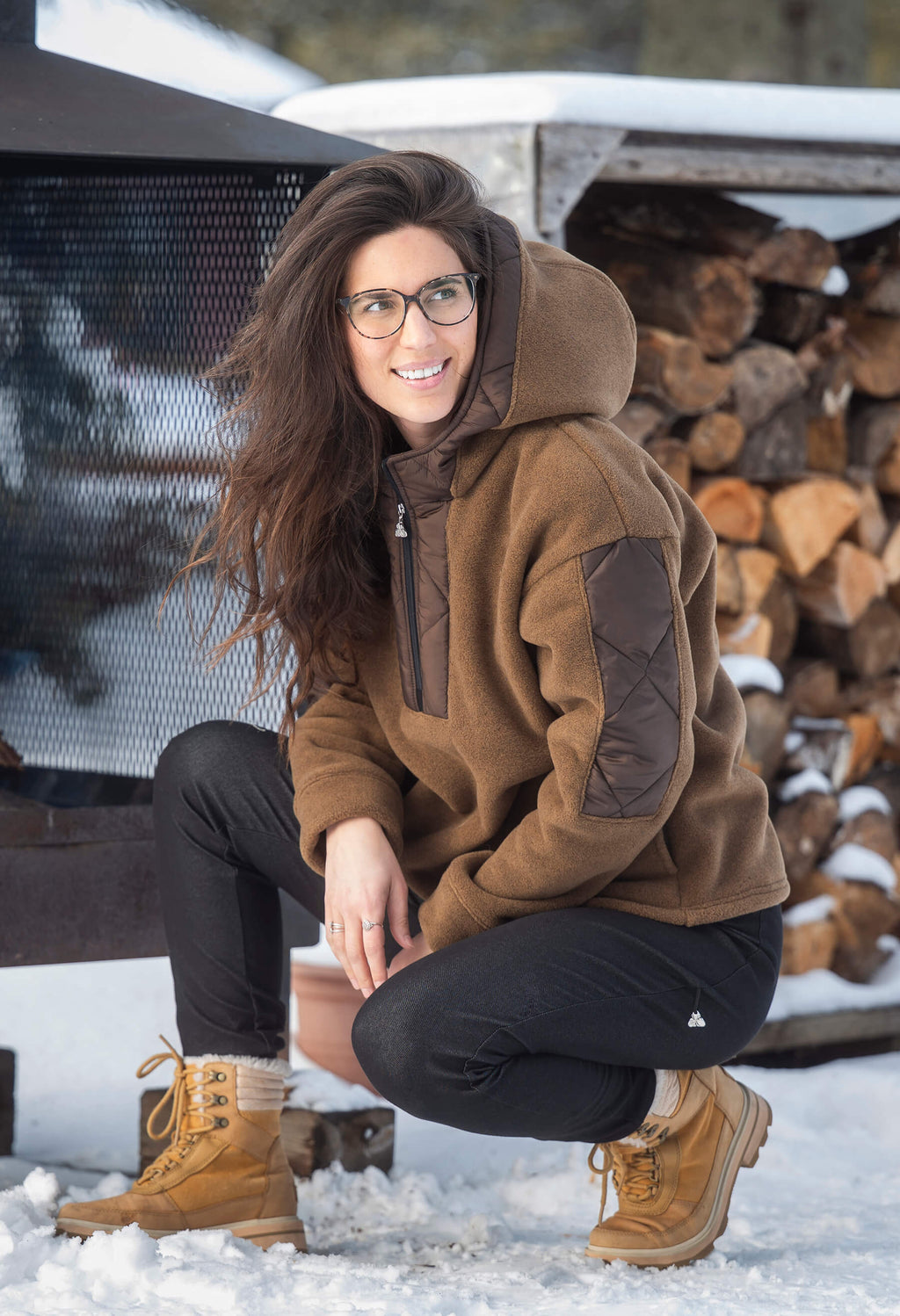 Nita - Fleece coat with hood