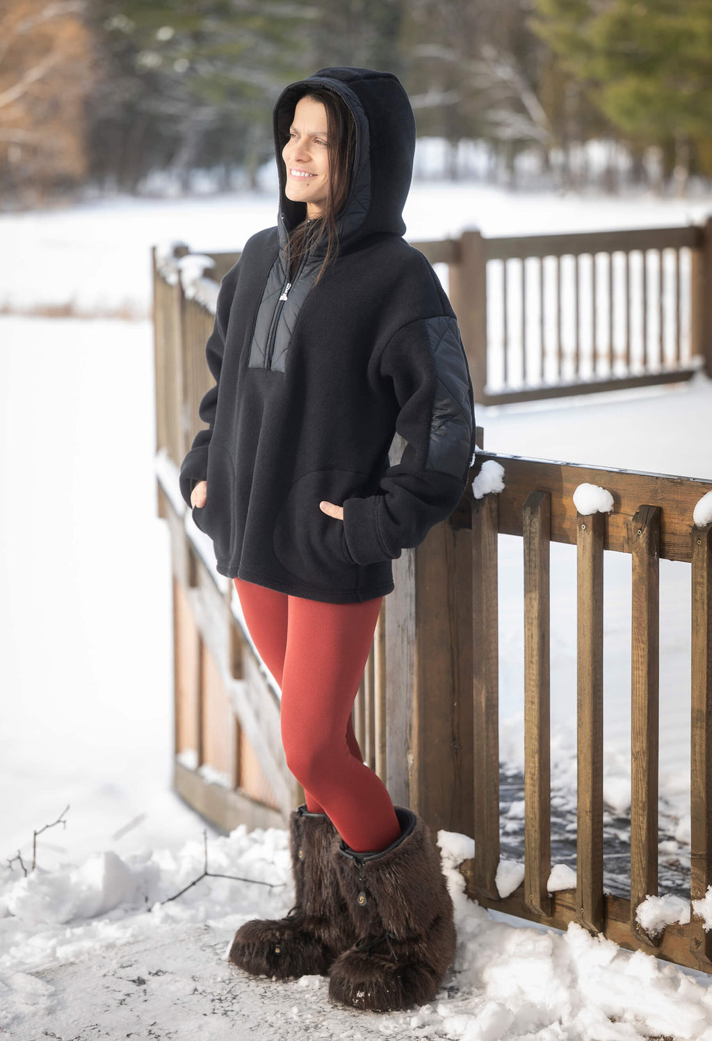 Nita - Fleece coat with hood