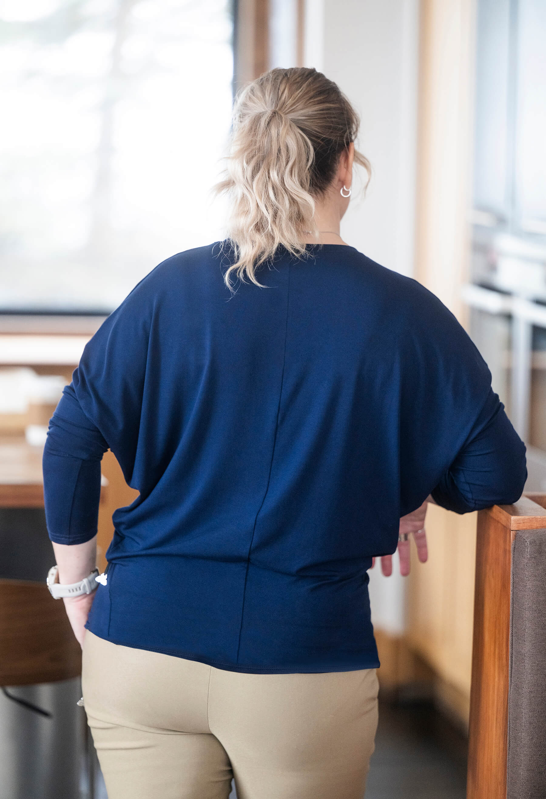 Rose-Marie - Flowy, loose-fitting sweater with dolman sleeves