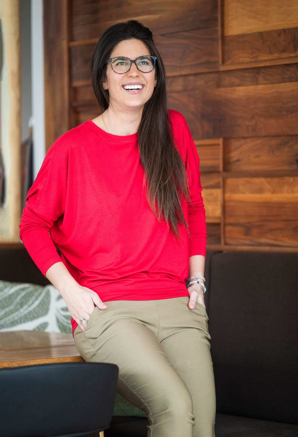 Rose-Marie - Flowy, loose-fitting sweater with dolman sleeves