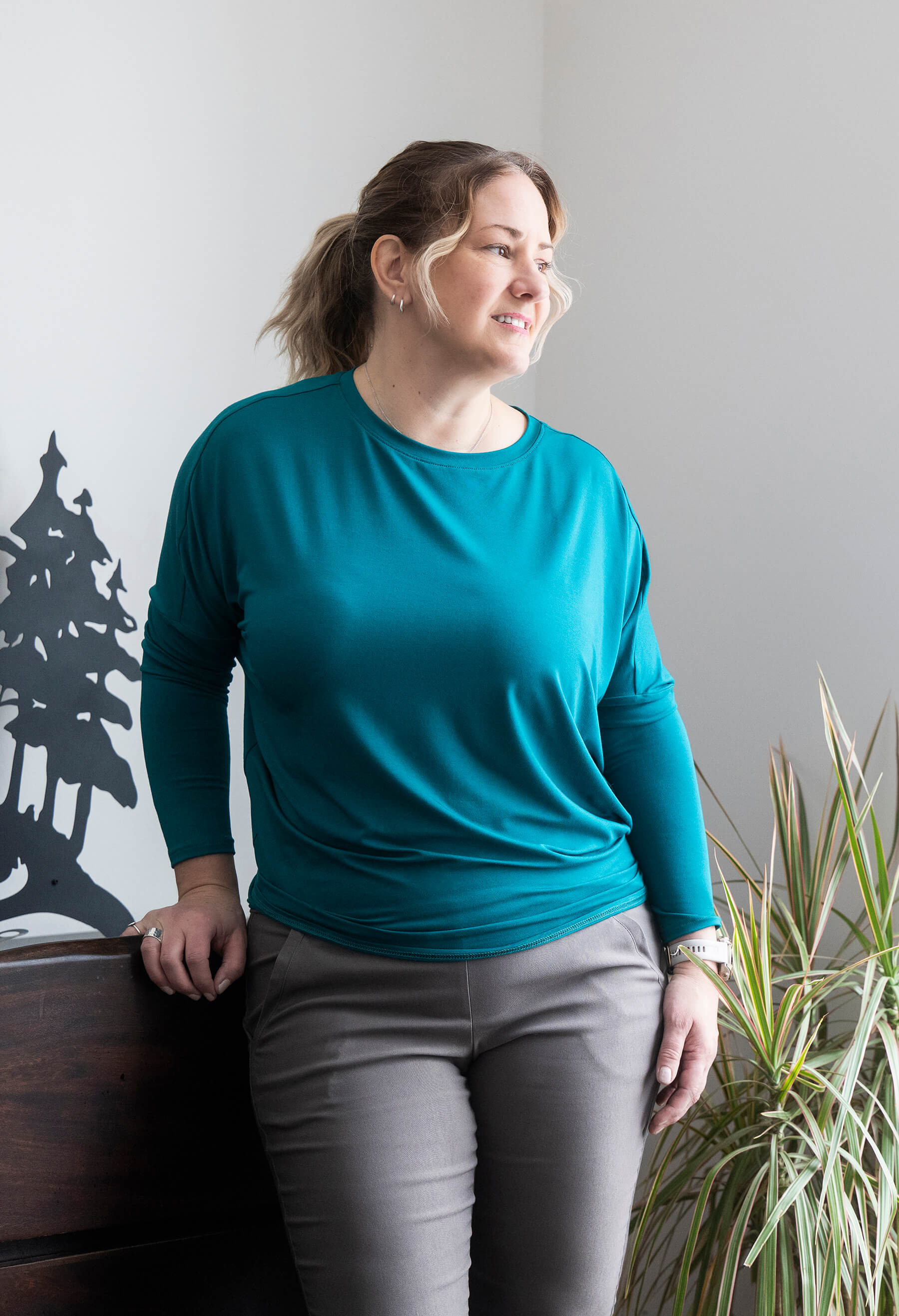 Rose-Marie - Flowy, loose-fitting sweater with dolman sleeves