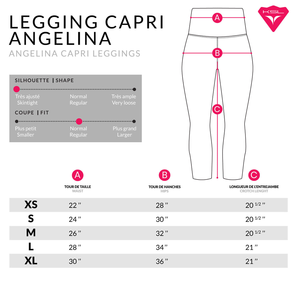 Angelina - Legging Capri noir