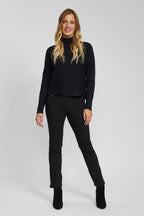 Léna - Chandail côtelé à col montant