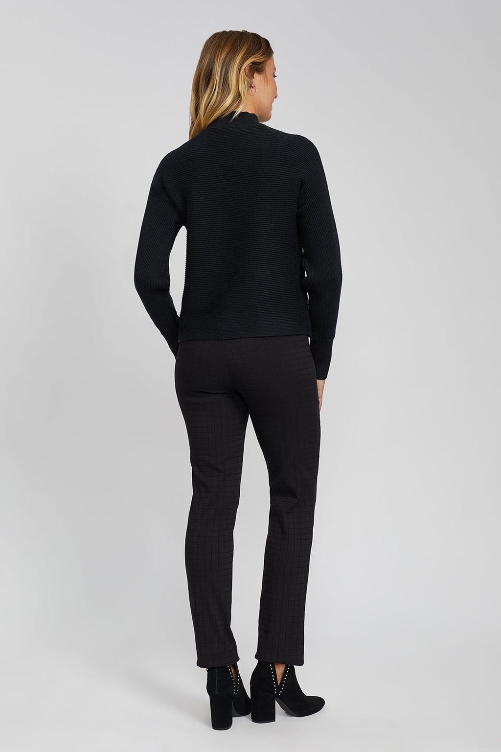 Léna - Chandail côtelé à col montant