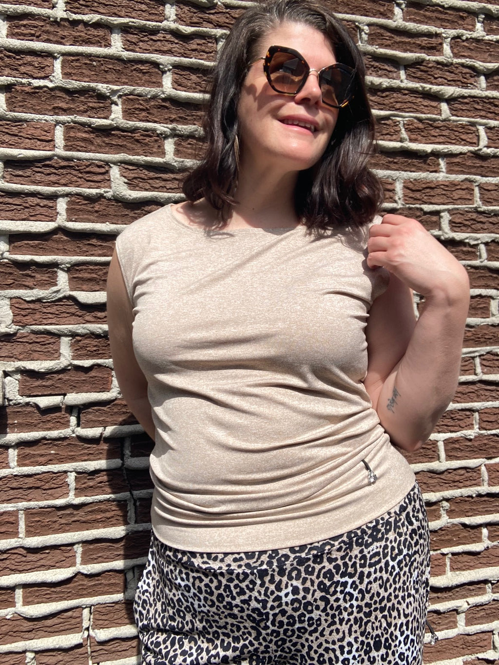 Fred - Chandail à manches très courtes et encolure ronde